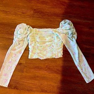 H&M Divided Brand Mint Green Crop Top